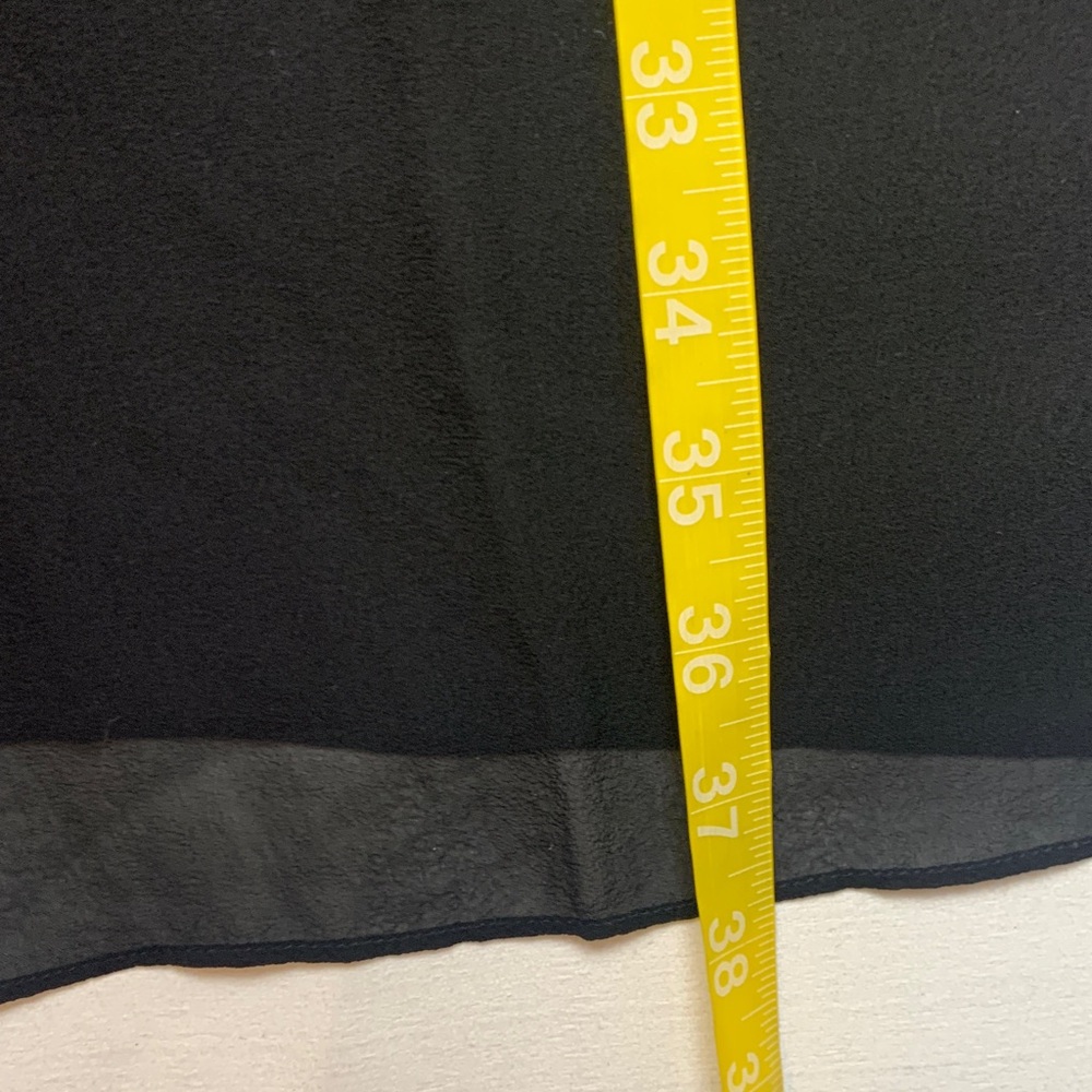 Eileen Fisher size XL black silk crepe georgette Classic long sleeve dress tunic - Picture 5 of 9